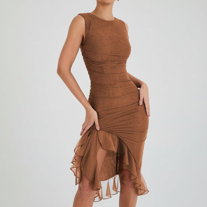 Women's Dresses Cocktail Dress Ruched Midi Off-Shoulder