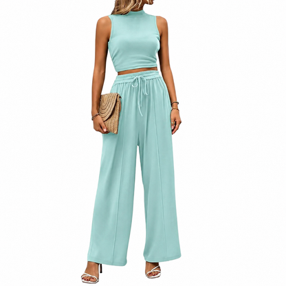 Women's Jumpsuit Sleeveless Wide Leg Casual Lounge Set