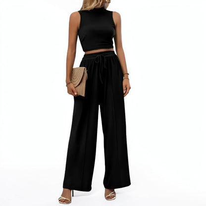 Women's Jumpsuit Sleeveless Wide Leg Casual Lounge Set