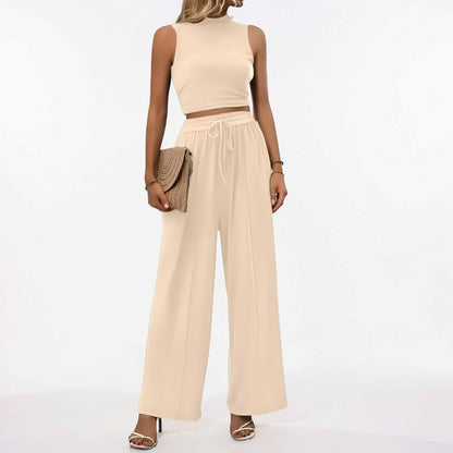 Women's Jumpsuit Sleeveless Wide Leg Casual Lounge Set