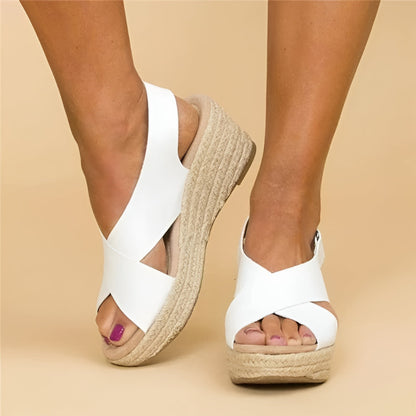 Women's Wedge Sandals Espadrilles Ankle Strap Anklessole