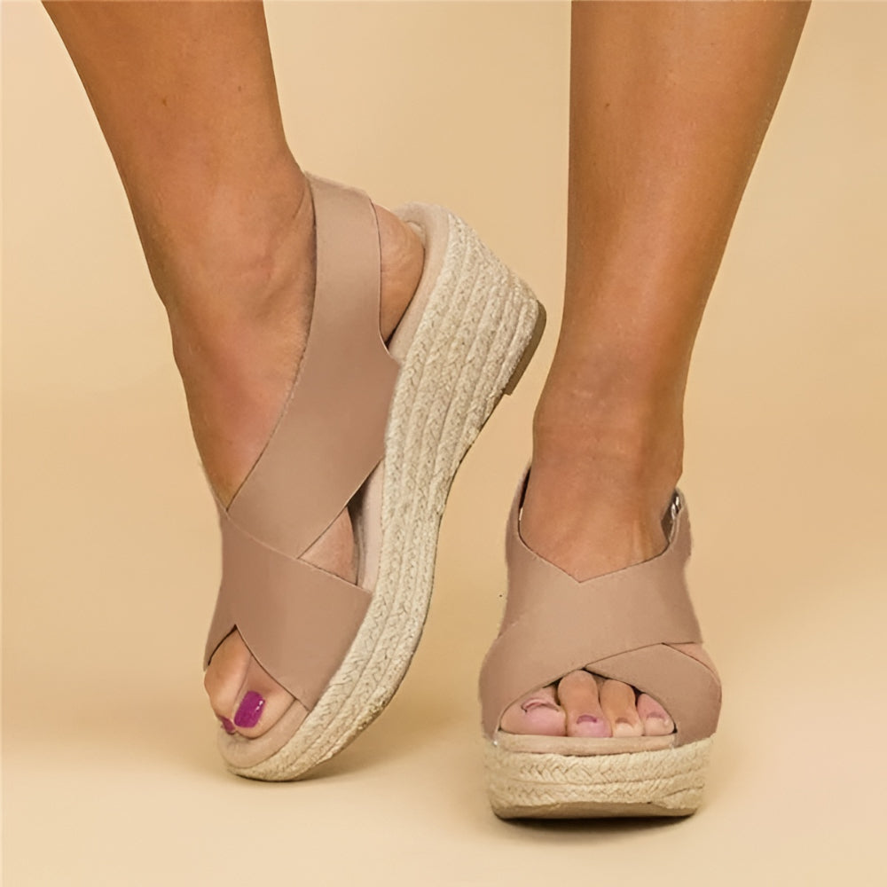 Women's Wedge Sandals Espadrilles Ankle Strap Anklessole