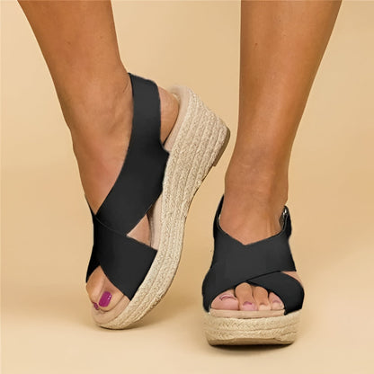 Women's Wedge Sandals Espadrilles Ankle Strap Anklessole