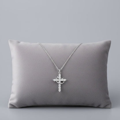 Cross Necklace Crown Pendant Gold Silver Faith Jewelry