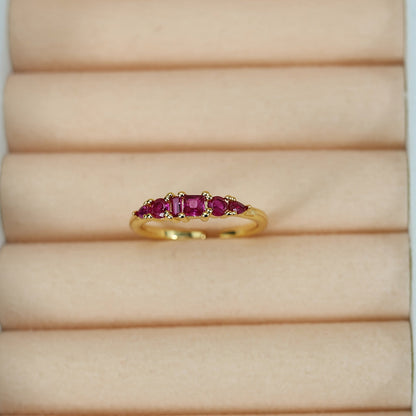 Mothers Day Gold Ring Set Stackable Rhinestone Boho Rings