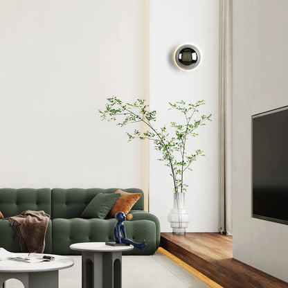 Bauhaus Eclipse Wall Lamp | Gold Finish Modern Art Light