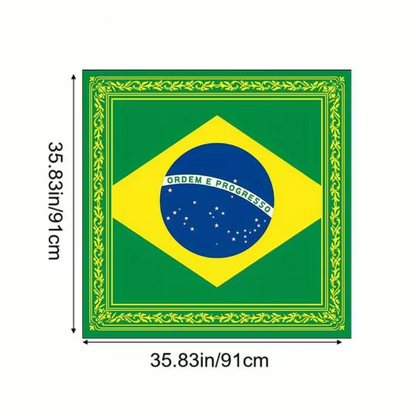 Brazil Flag World Cup Head Scarf Bandana Square