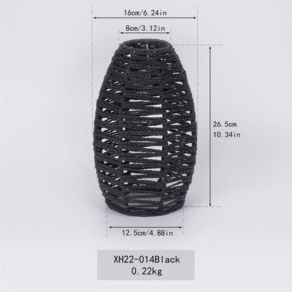 Modern Handwoven Rope Pendant Shade | Natural Woven Ceiling Light