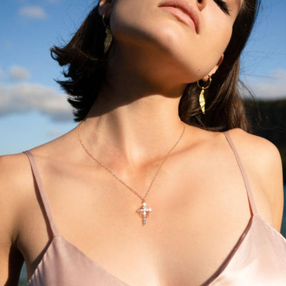 Necklace Cross Pendant Crown Mothers Day Faith Jewelry Gift