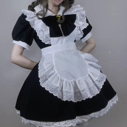 Halloween Costumes Adult Gothic Maid Dress Set