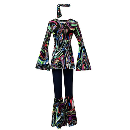 Halloween Costumes Adult Retro Hippie Bell Bottom Set