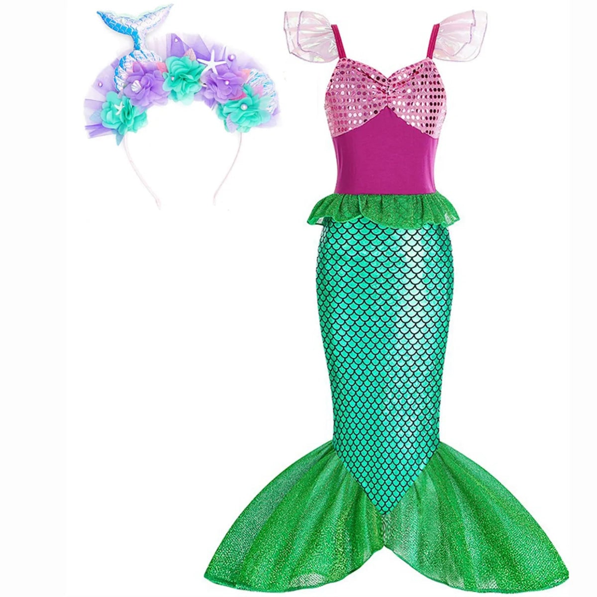 Halloween Costumes Girls Mermaid Dress Costume