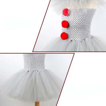 Halloween Costumes Clown Dress Tutu Party Outfit
