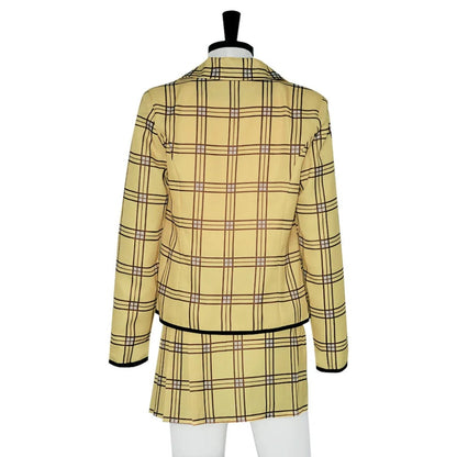 Halloween Costumes Womens Plaid Blazer Skirt Set