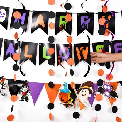 Halloween Decoration Banner Wall Hanging Party Decor
