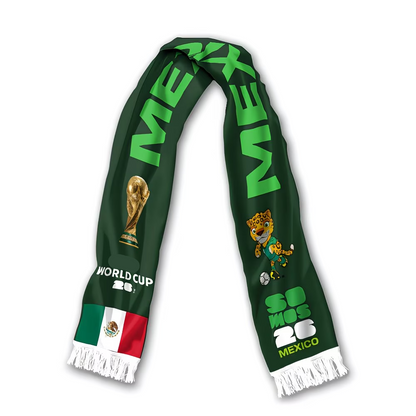 Soccer Scarf Mexico Flag World Cup Fan Woven Supporter