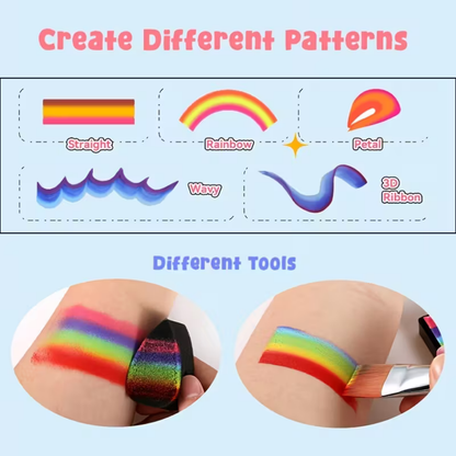 Rainbow Body Paint Set Creative Face Body Art Designs
