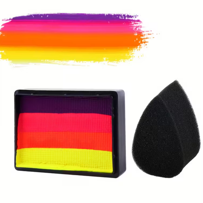 Soccer Ball Neon Split Cake Body Paint Set UV Glow Parties
