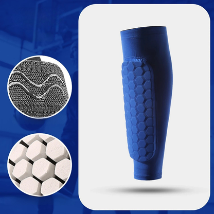 World Cup Football Shin Guard Sleeves Honeycomb Padded Compression