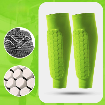 World Cup Football Shin Guard Sleeves Honeycomb Padded Compression