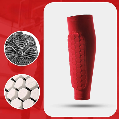 World Cup Football Shin Guard Sleeves Honeycomb Padded Compression