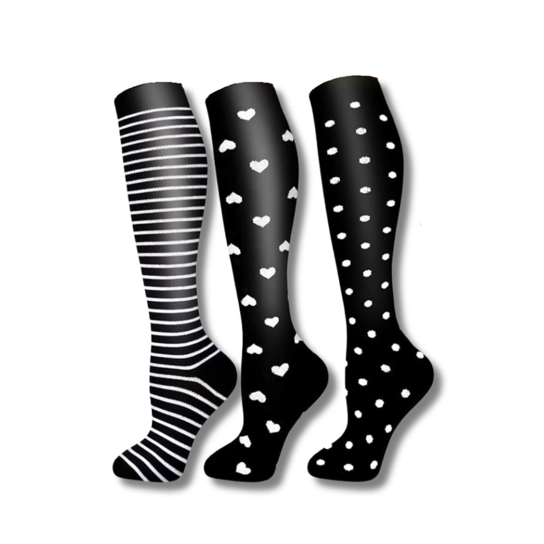 Women's Compression Socks Knee High Support Travel Sport Socks