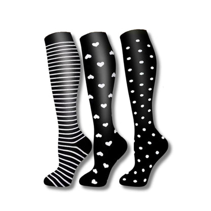 Women's Compression Socks Knee High Support Travel Sport Socks