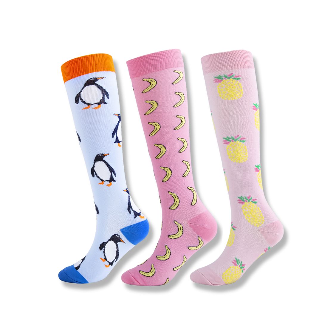Women's Compression Socks Knee High Support Travel Sport Socks