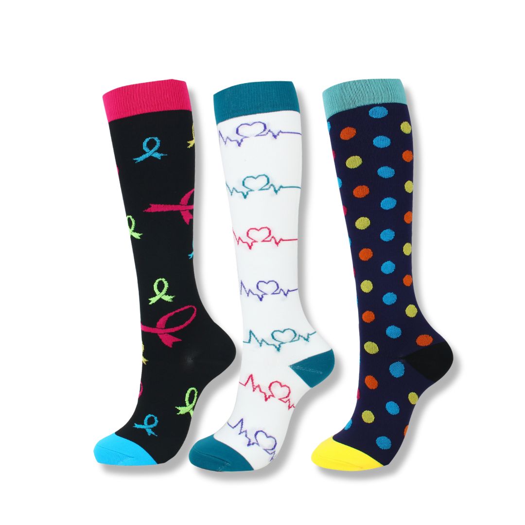 Women's Compression Socks Knee High Support Travel Sport Socks