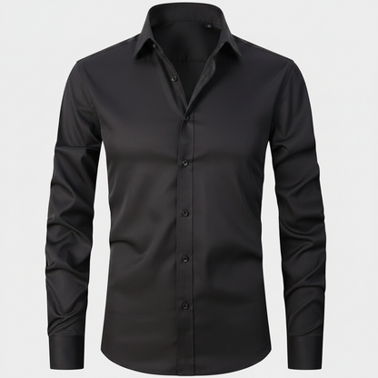 Mens Dress Shirt Stretch Fit Long Sleeve Button Up Design