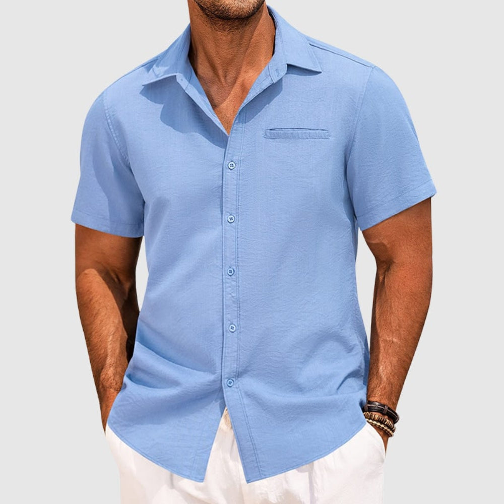 Men's Short Sleeve Button-Up Shirt Casual | Summer Wear