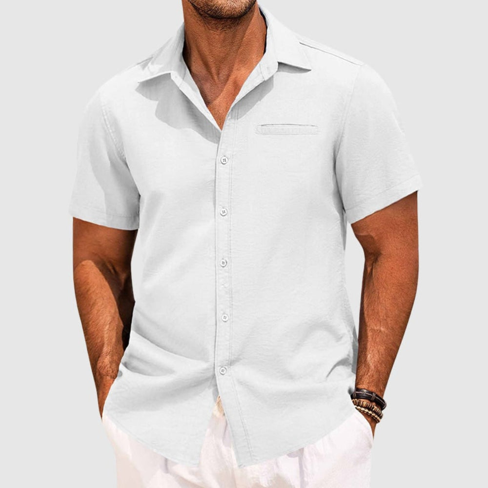 Men's Short Sleeve Button-Up Shirt Casual | Summer Wear