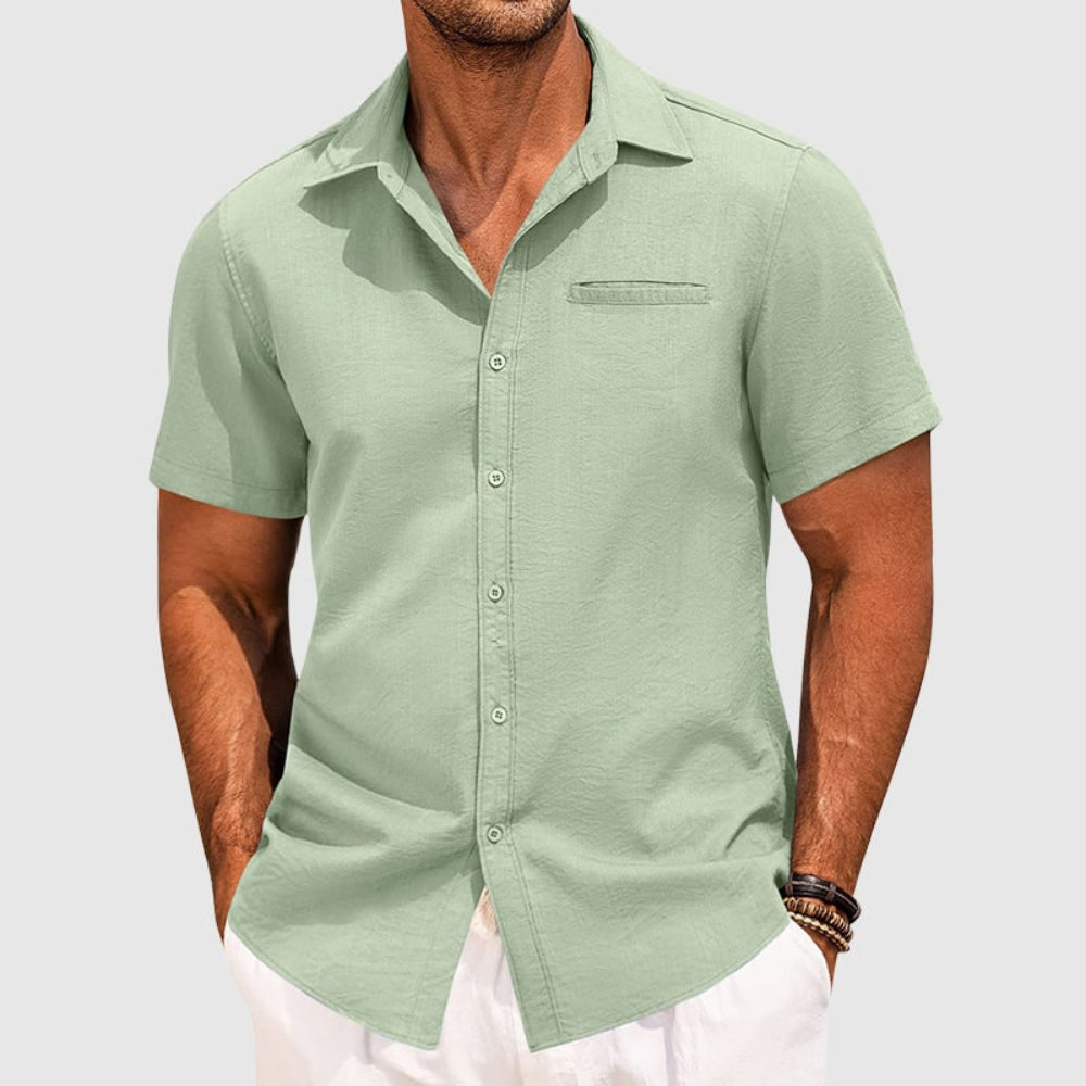 Men's Short Sleeve Button-Up Shirt Casual | Summer Wear