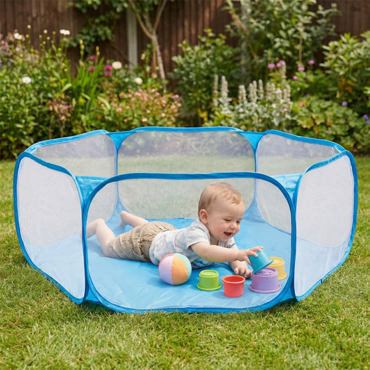 Portable Playpen Travel Safety Lightweight Mesh Design