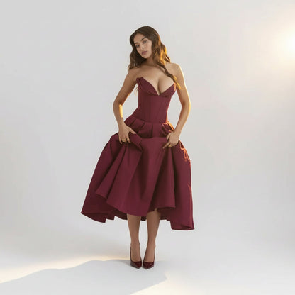 Women's Cocktail Dress Midi Off Shoulder | Party Dress
