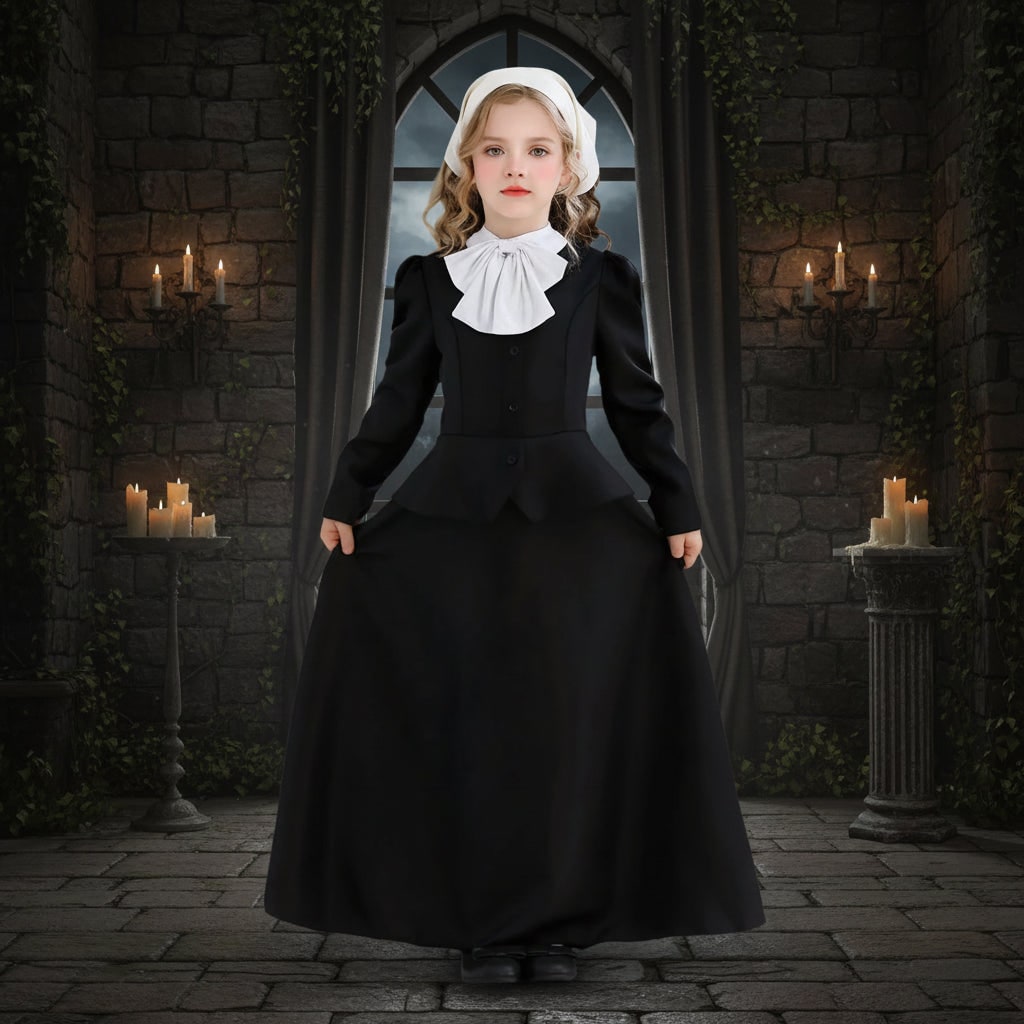 Women's Halloween Costumes Long Sleeve Dress Victorian Gothic Design