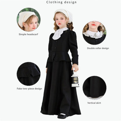 Women's Halloween Costumes Long Sleeve Dress Victorian Gothic Design