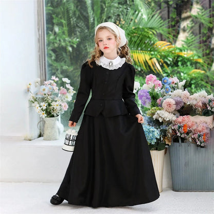 Women's Halloween Costumes Long Sleeve Dress Victorian Gothic Design
