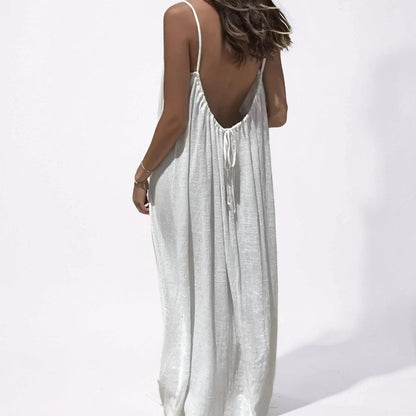 Women's Dress Casual Sleeveless Maxi Spaghetti Strap Beach Dress