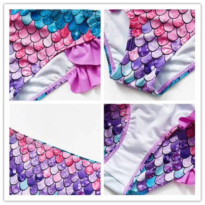 Women's Swimsuit Bikini Set Kids Swimwear Ruffle | Floral