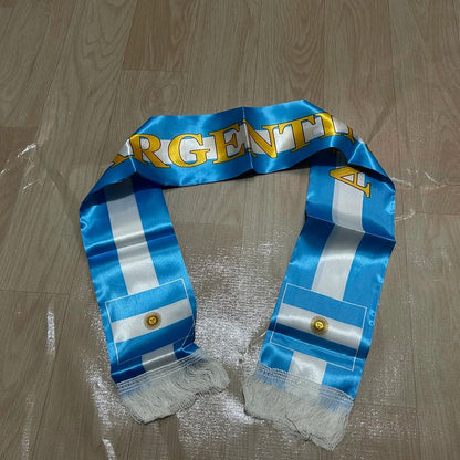 World Cup Argentina Flag Soccer Scarf Double Sided Sports Scarf