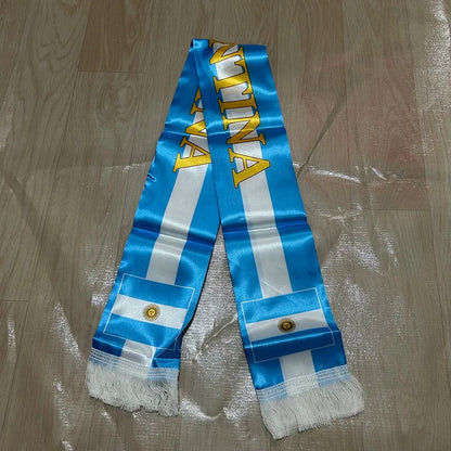 World Cup Argentina Flag Soccer Scarf Double Sided Sports Scarf