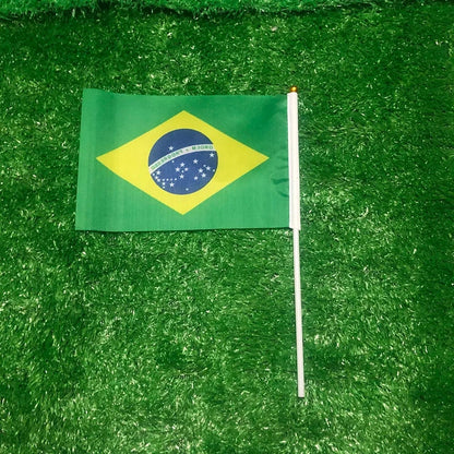 World Cup Brazil Flag Hand Waving Mini Party
