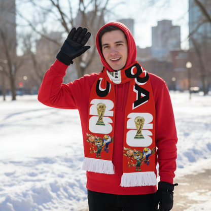 World Cup Canada Flag Fan Scarf Hand Wash Canada Sports